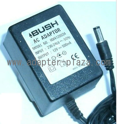 New BUSH HM4120034 12V 500mA AC ADAPTER power supply UK PLUG